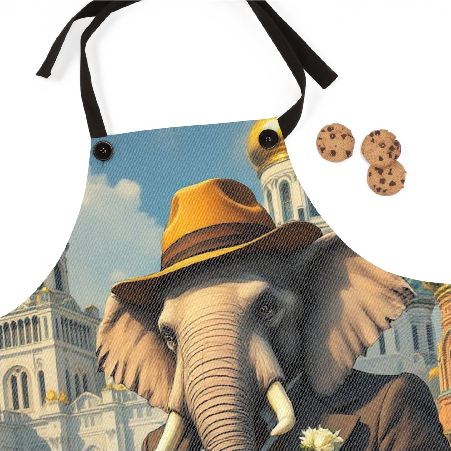 Apron - Havana Elephant themed Apron (AOP) - The Moscow Aristocrat