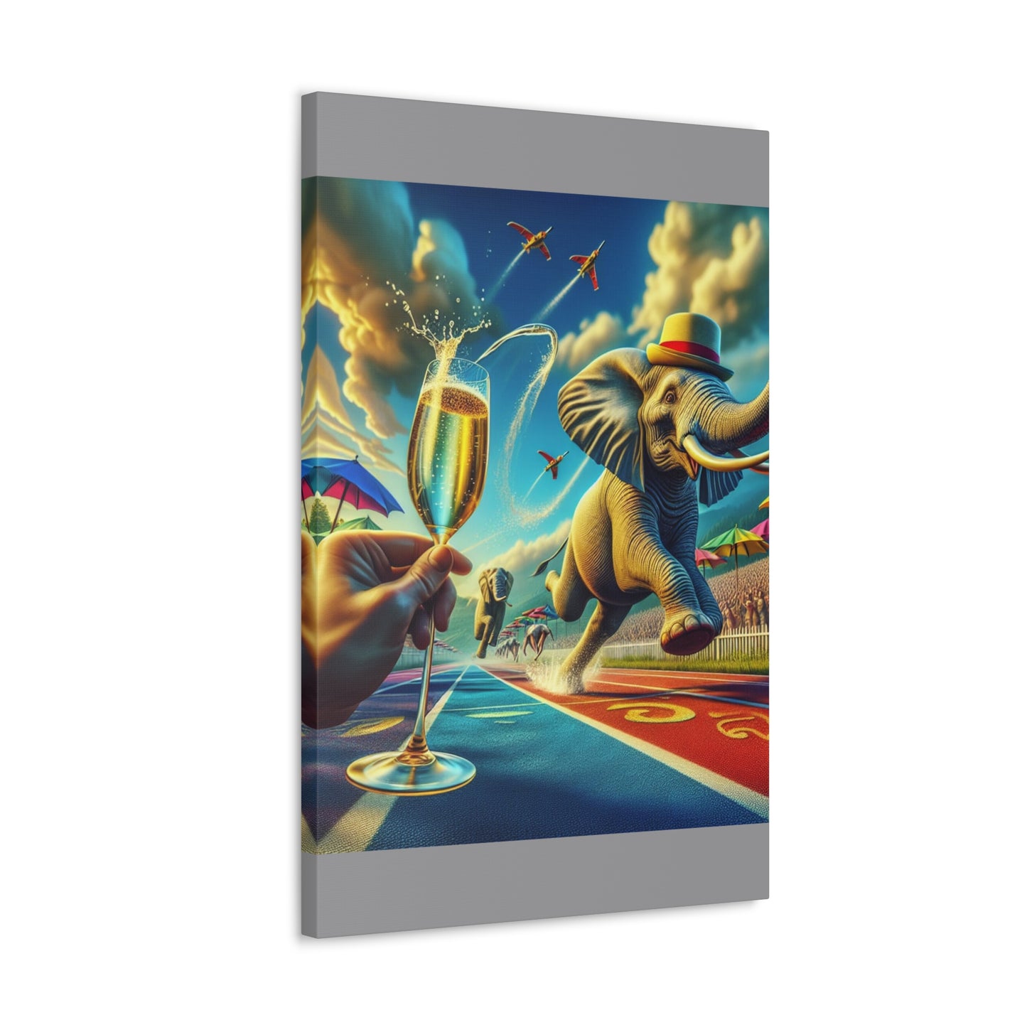 Canvas Gallery Wrap - The Havana Elephant 100 metre dash!