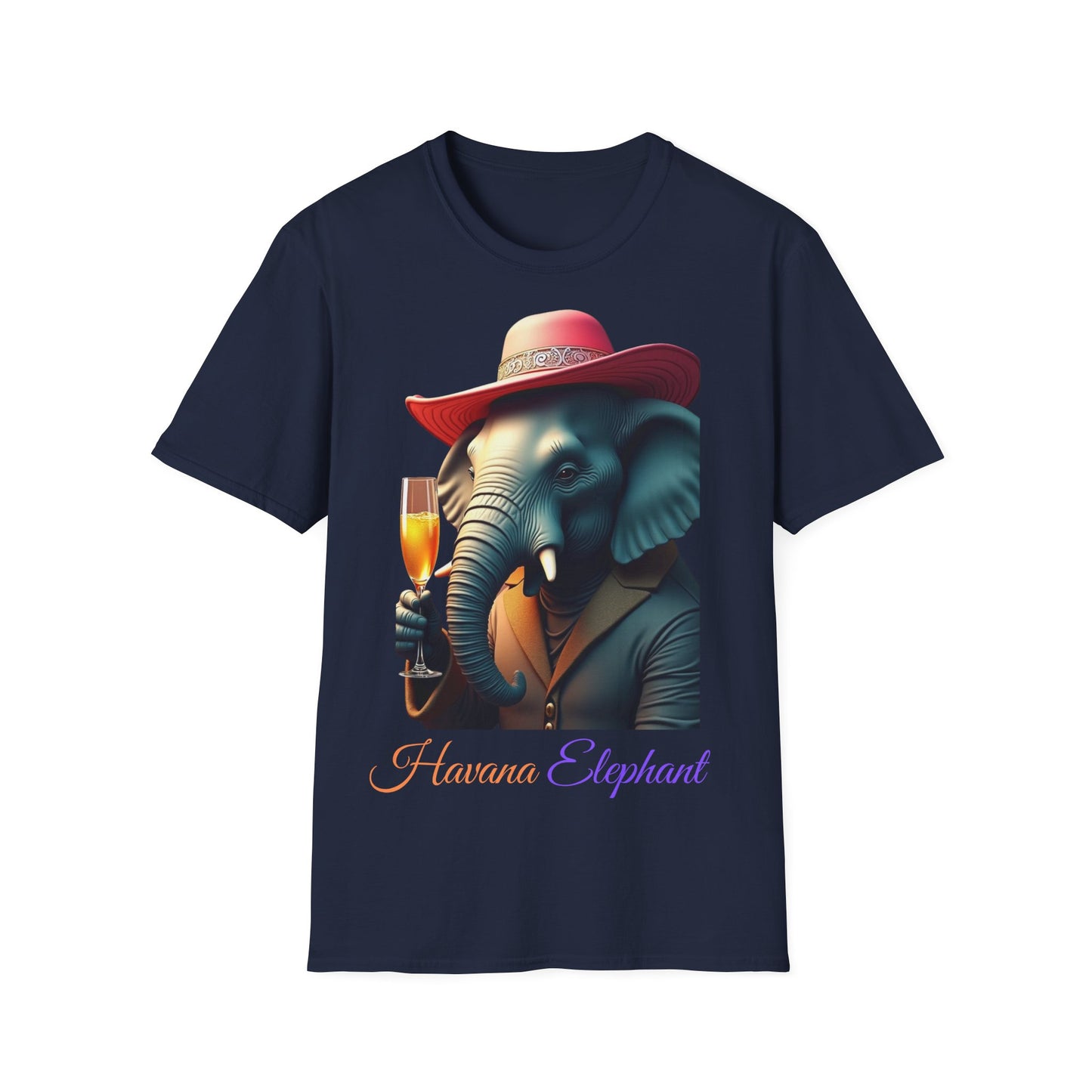 Havana Elephant T-Shirt - The Havana with pink Cuban Hat !