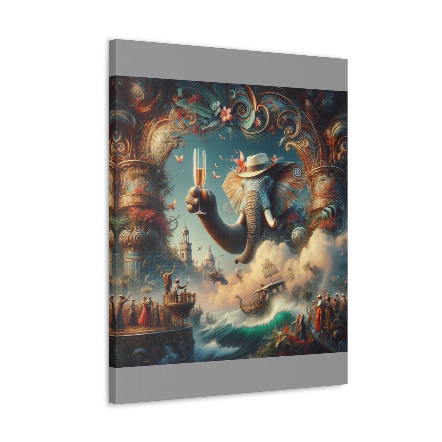 Havana Elephant  - Canvas Gallery Wrap - Havana Elephant - A Fanfare of the Fantastical