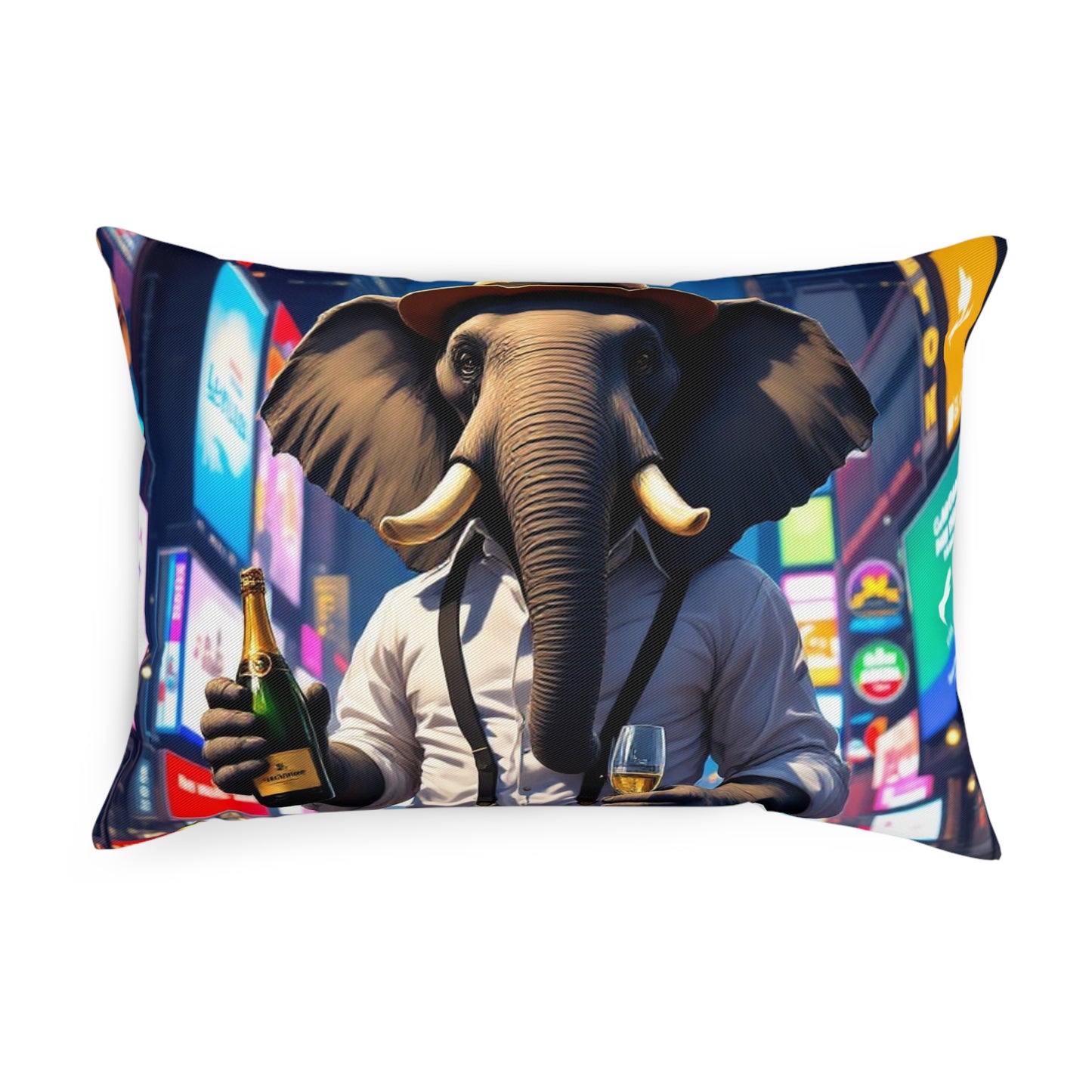 Cushion -Havana Elephant - The wall Street Titan and The Manhattan Socialite