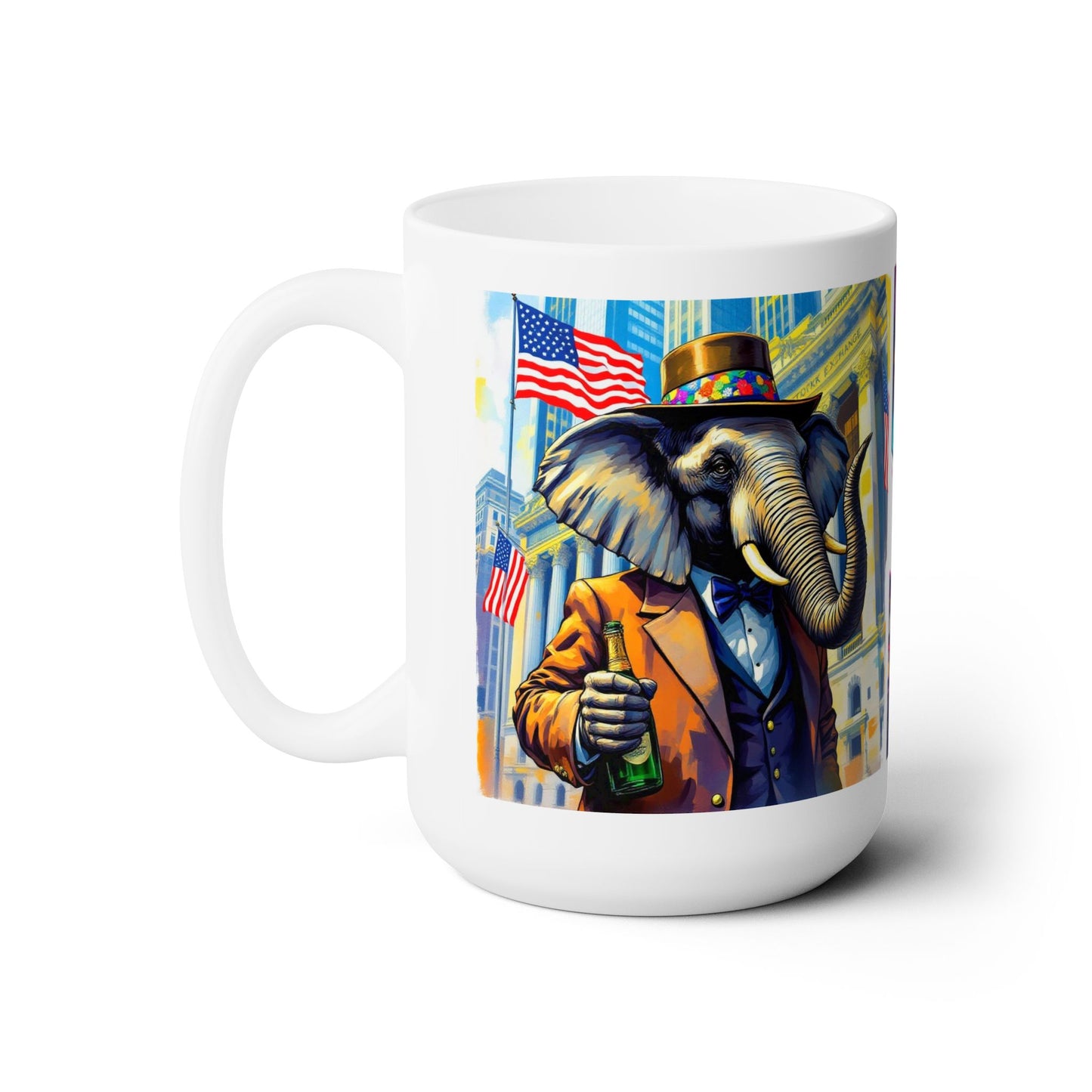 A Ceramic Mug 15oz -Havana Elephant - The Wall Street Titan & The Manhattan Socialite