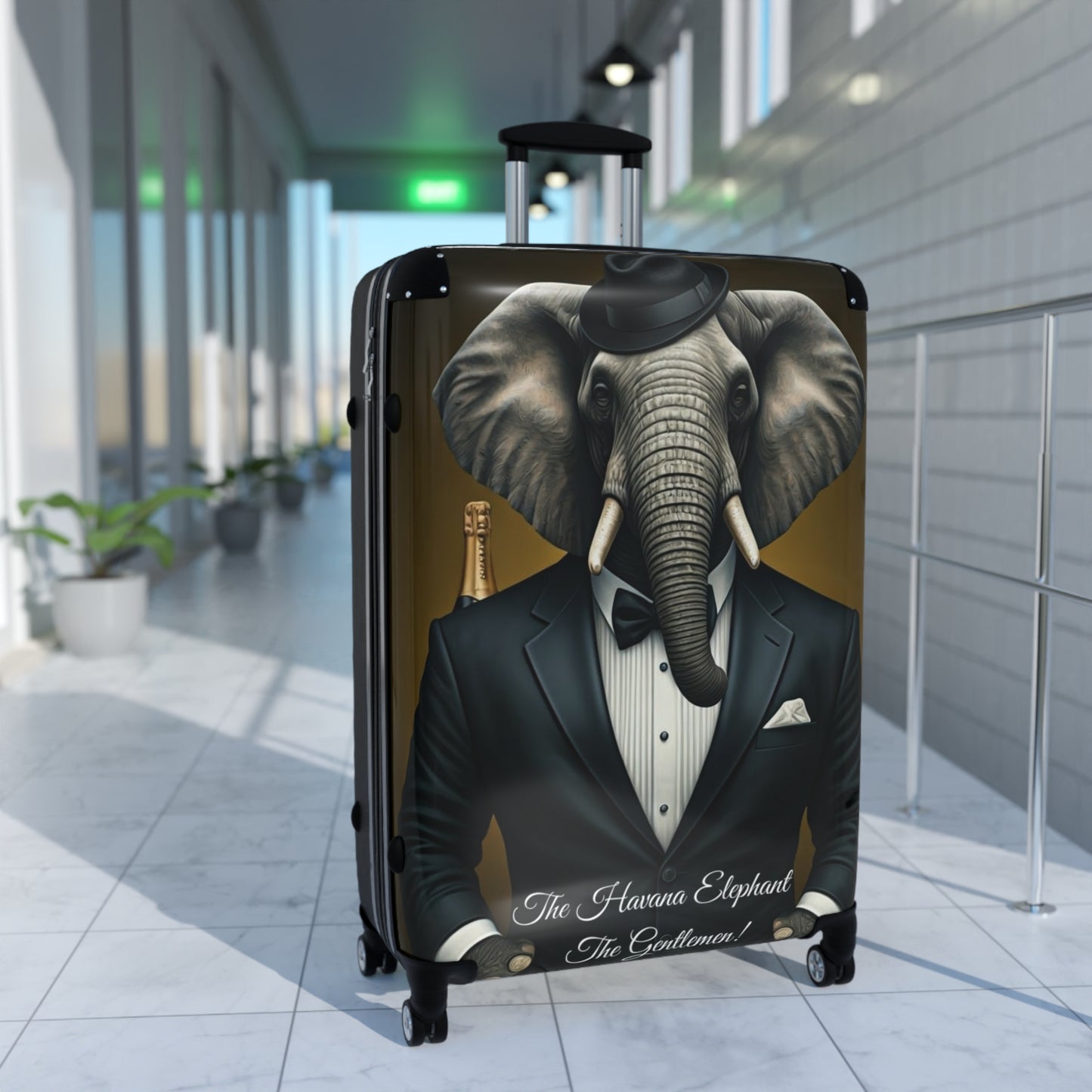 Havana Elephant Suitcase - The Gentlemen (Captioned)