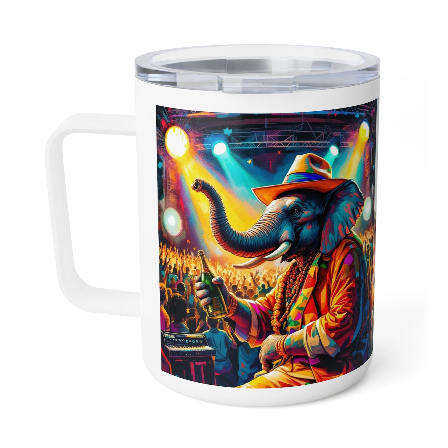 Insulated Coffee Mug, 10oz - Havana Elephant - The Festival Headliner & The Dutch Gardener
