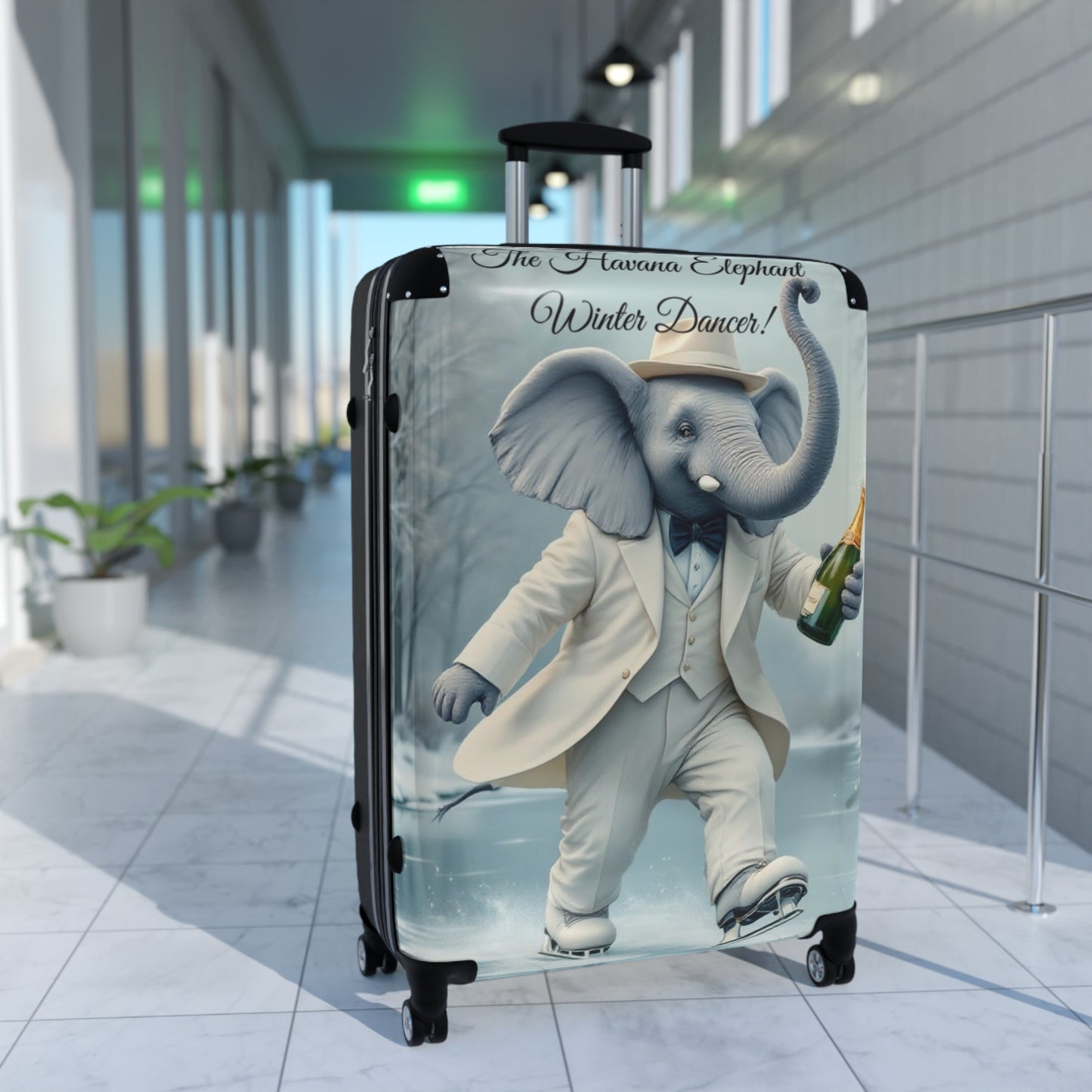 Havana Elephant Suitcase -  The Winter Dancer (Captioned)