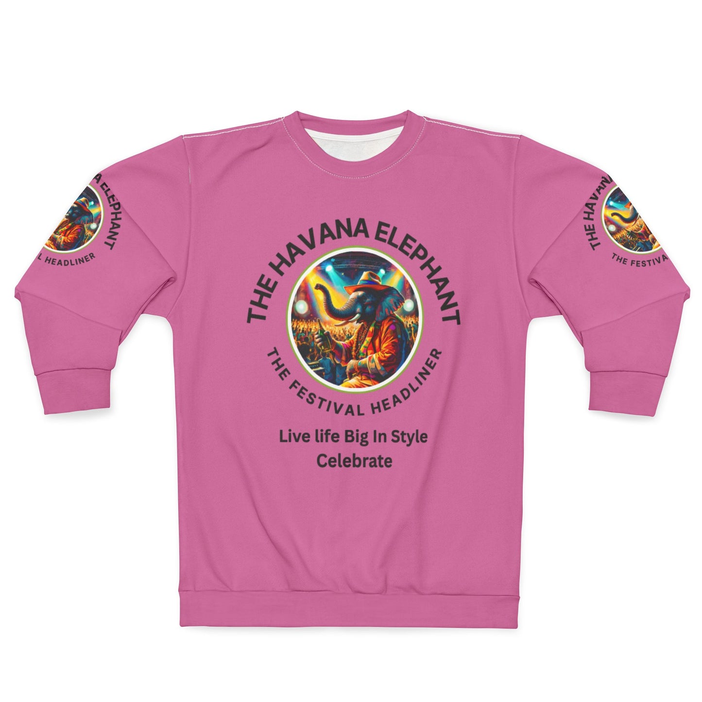 Sweatshirt (AOP) - Unisex - The Havana Elephant - Festival Headliner