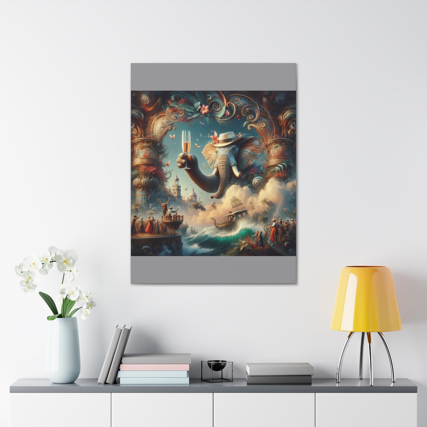Havana Elephant  - Canvas Gallery Wrap - Havana Elephant - A Fanfare of the Fantastical