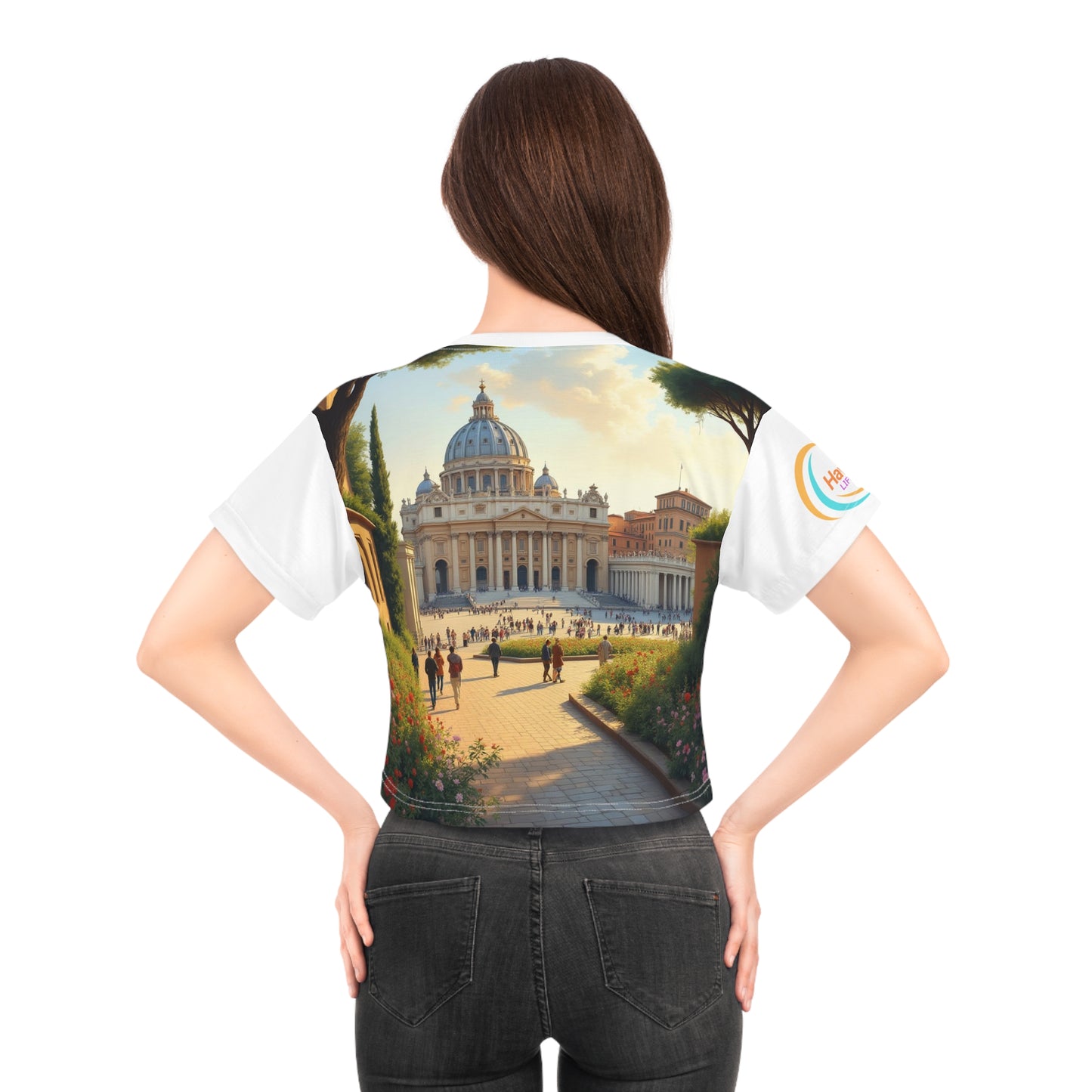 Whimsical Elephant Crop Tee - The Vatican Visitor