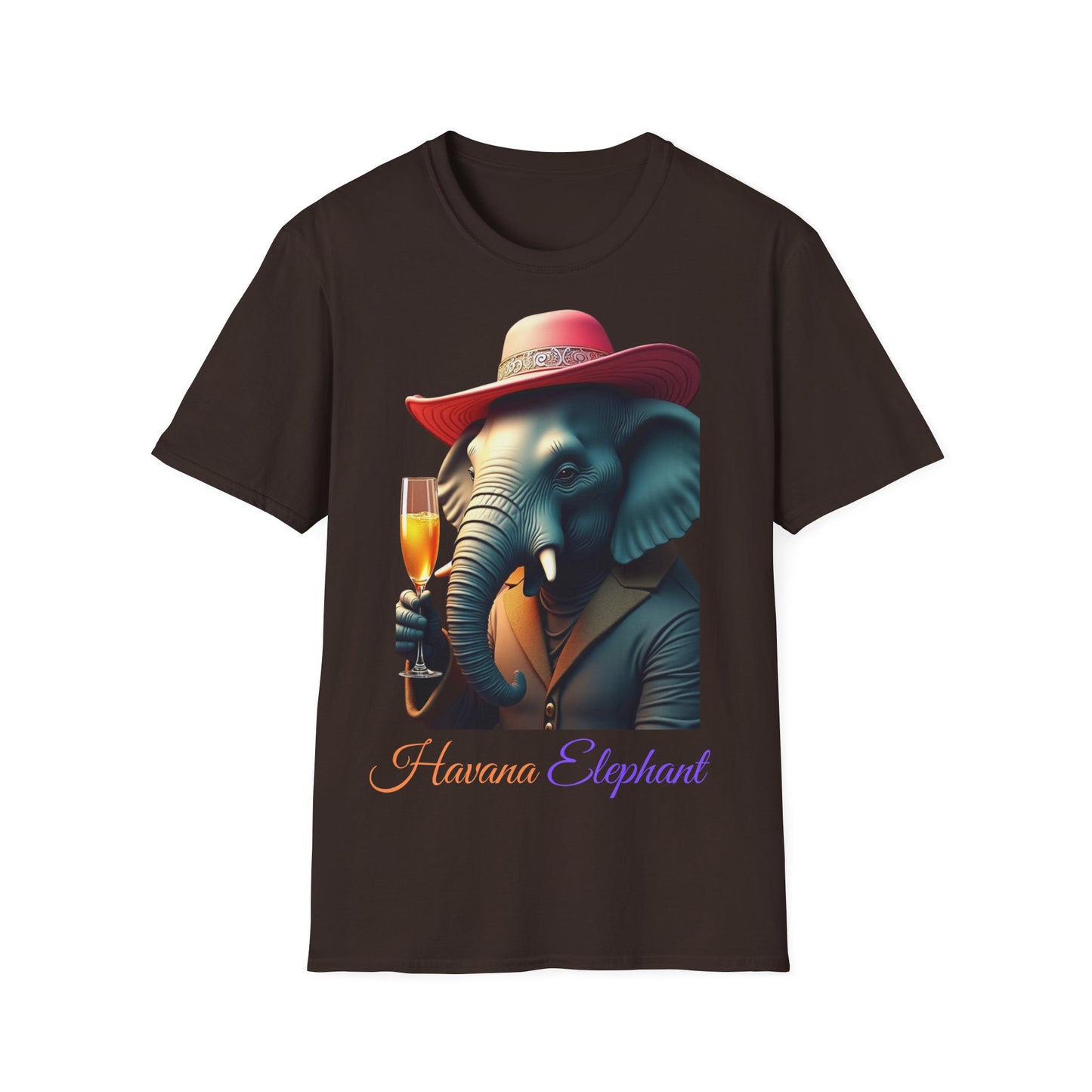 Havana Elephant T-Shirt - The Havana with pink Cuban Hat !