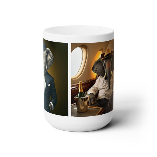 Ceramic Mug 15oz -Havana Elephant - The Gentlemen & The First Class Voyager