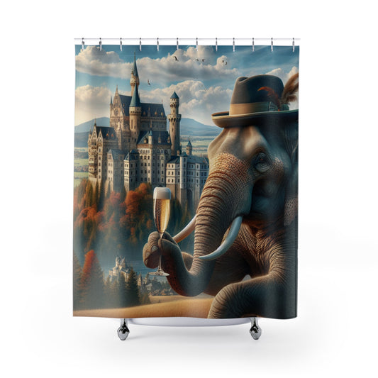 Bavarian Castle Havana Elephant - Shower Curtain