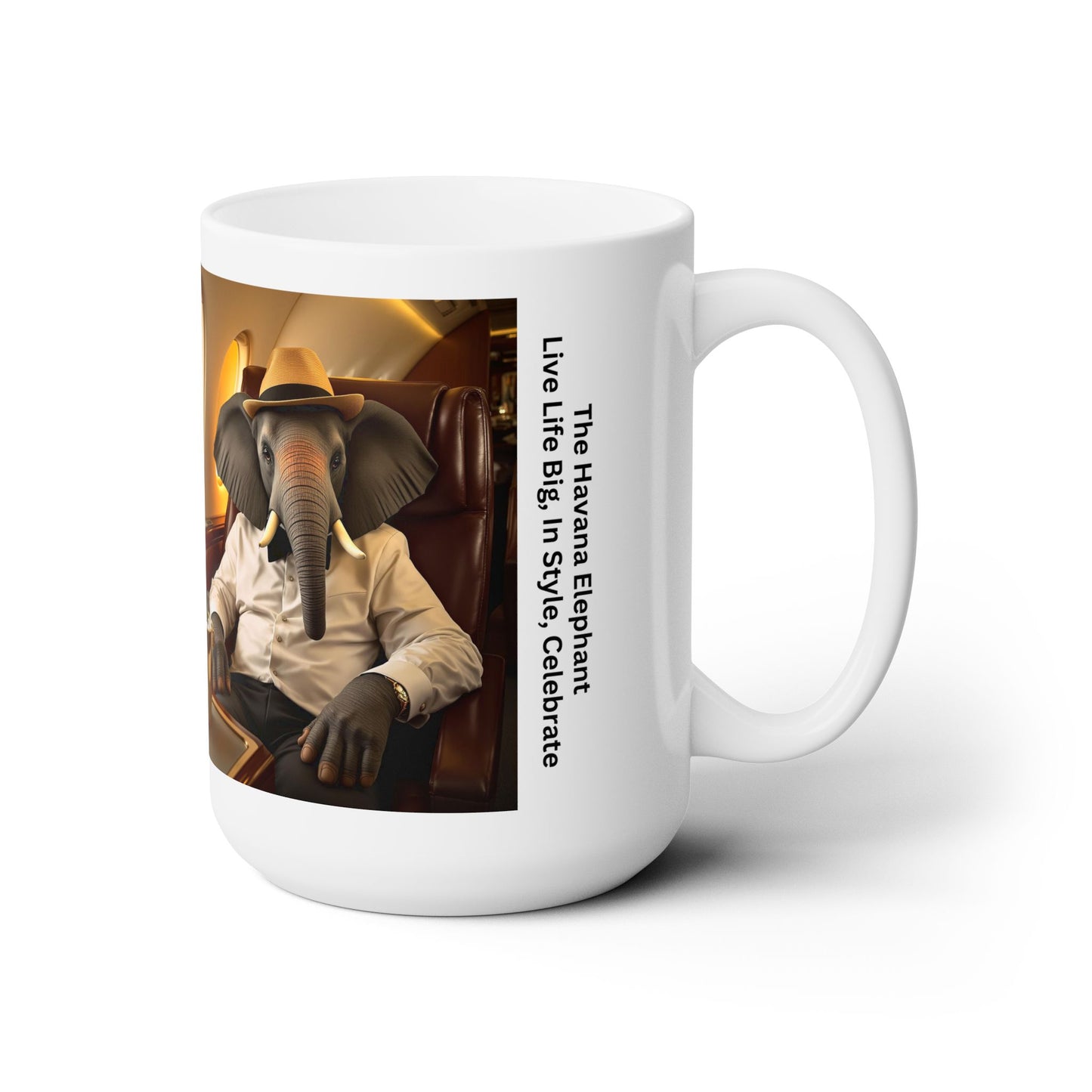 Ceramic Mug 15oz -Havana Elephant - The Gentlemen & The First Class Voyager