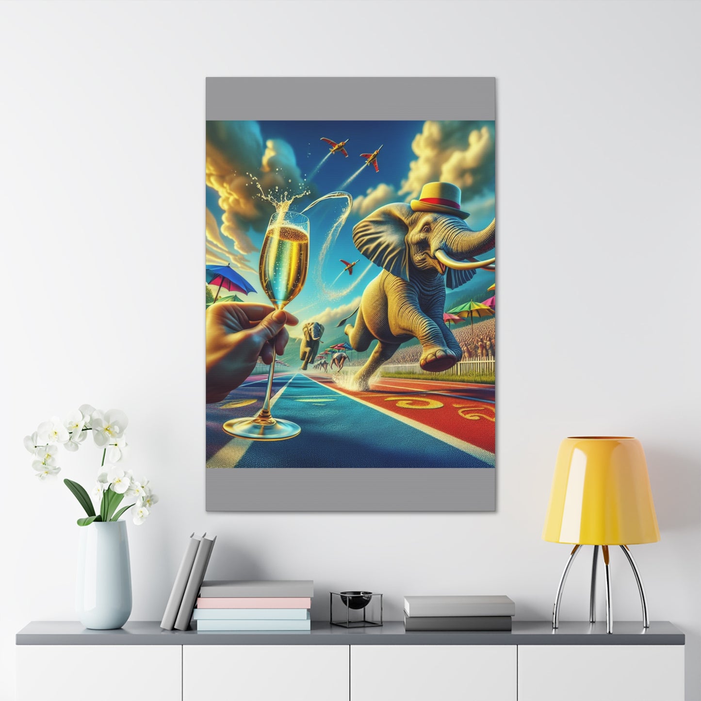 Canvas Gallery Wrap - The Havana Elephant 100 metre dash!