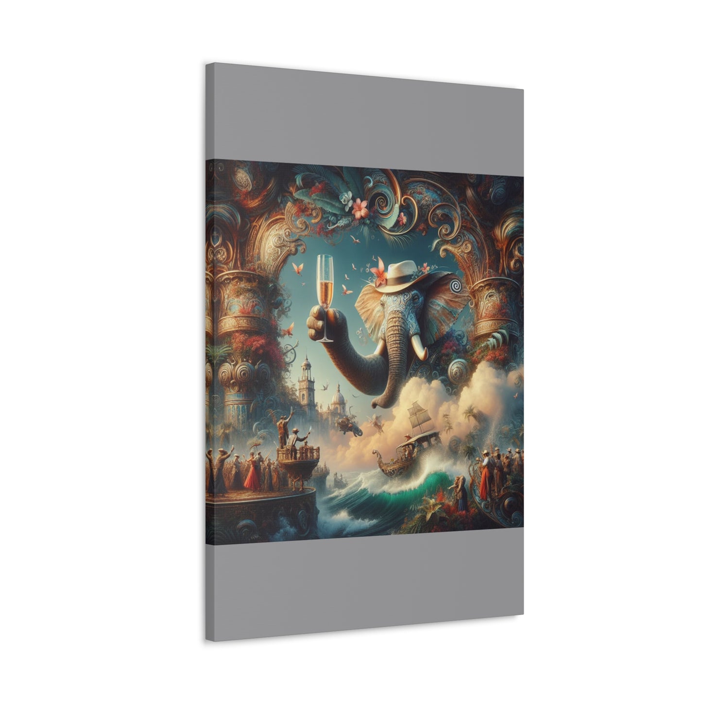 Havana Elephant  - Canvas Gallery Wrap - Havana Elephant - A Fanfare of the Fantastical