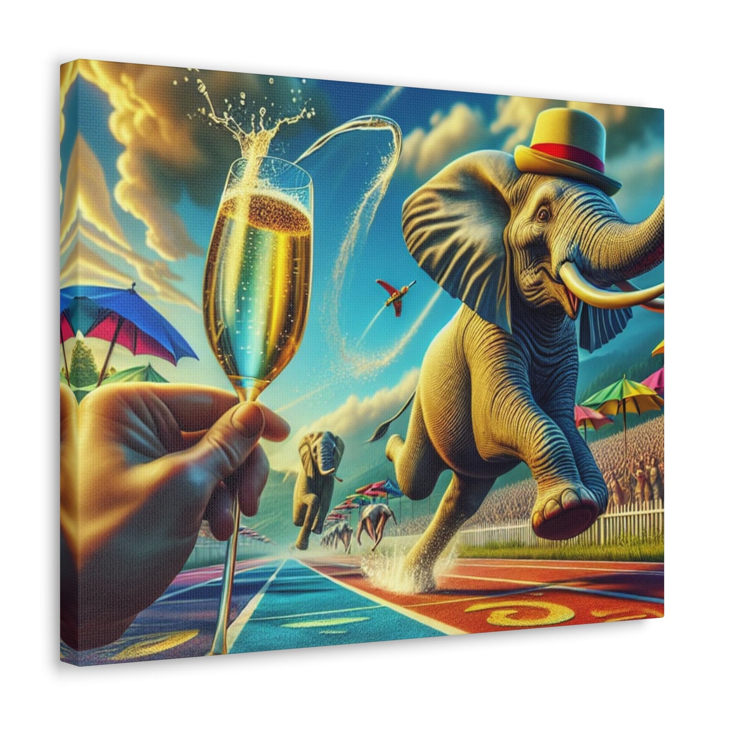 Canvas Gallery Wrap - The Havana Elephant 100 metre dash!