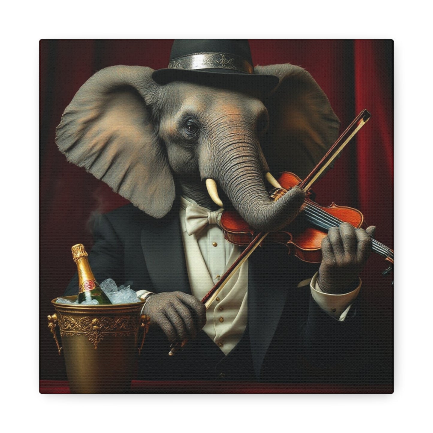 Canvas Gallery Wrap - The Havana Elephant - The Virtuoso Violinist