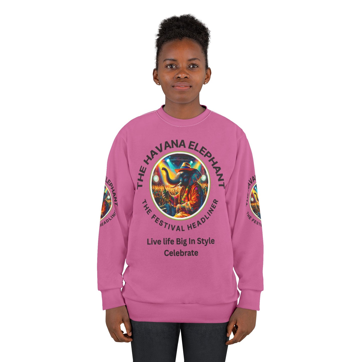 Sweatshirt (AOP) - Unisex - The Havana Elephant - Festival Headliner