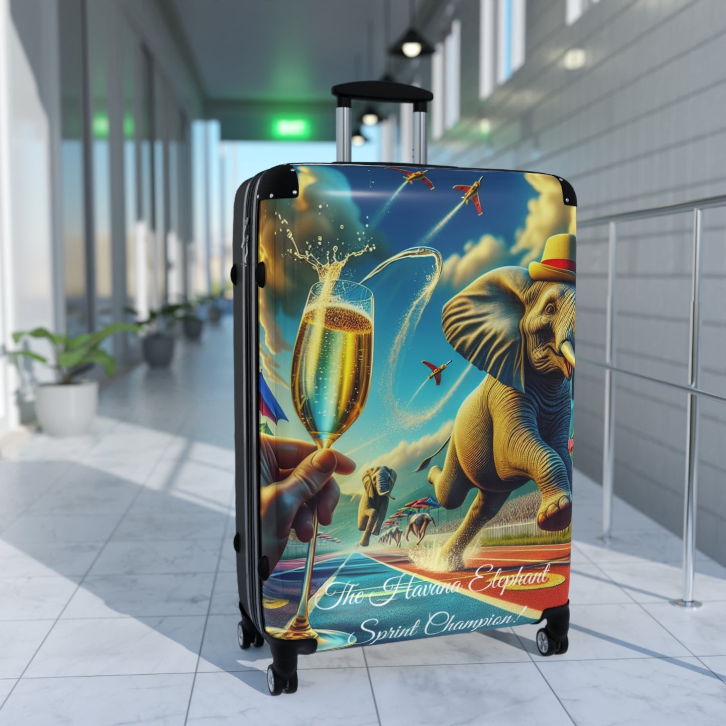Havana Elephant Suitcase Stylish - The Sprint Champion (Captioned)