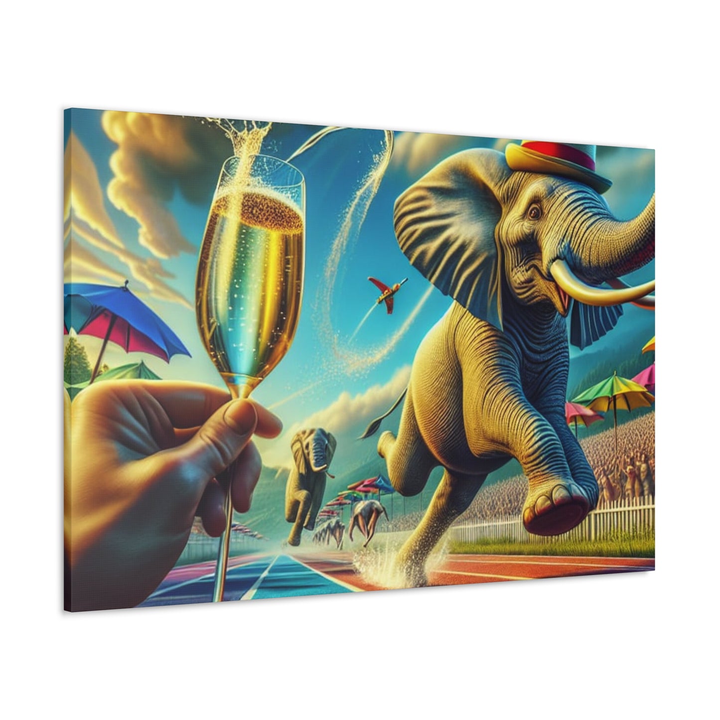 Canvas Gallery Wrap - The Havana Elephant 100 metre dash!