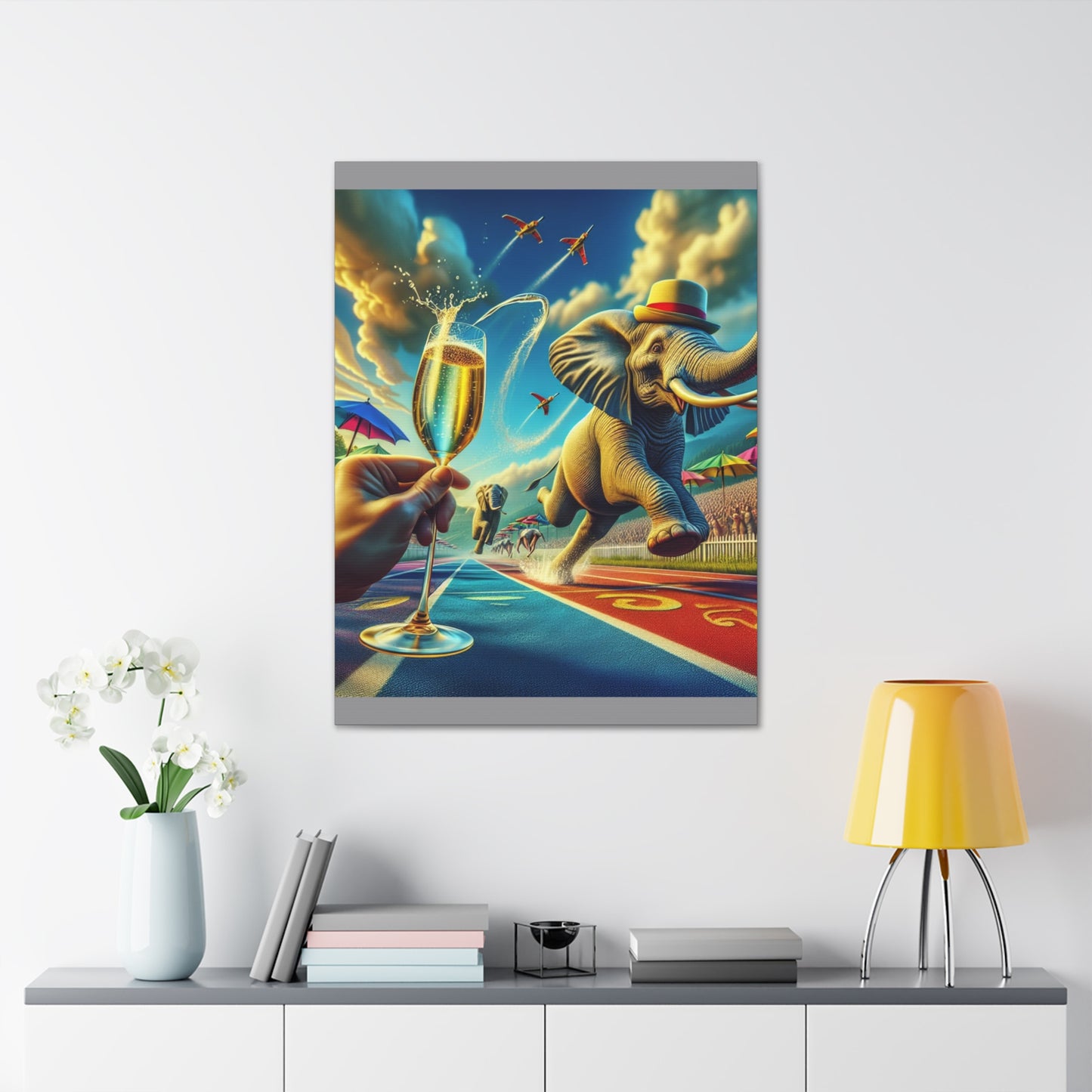 Canvas Gallery Wrap - The Havana Elephant 100 metre dash!