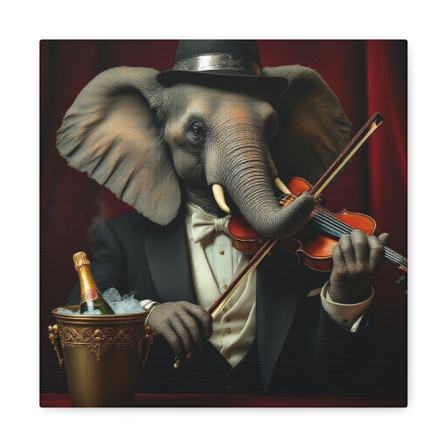Canvas Gallery Wrap - The Havana Elephant - The Virtuoso Violinist