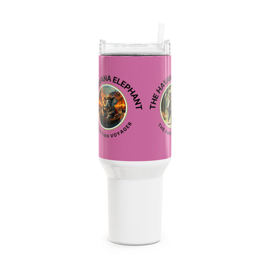 Tumbler, 40oz - Havana Elephant Style - with Motto and Iconic Imagery