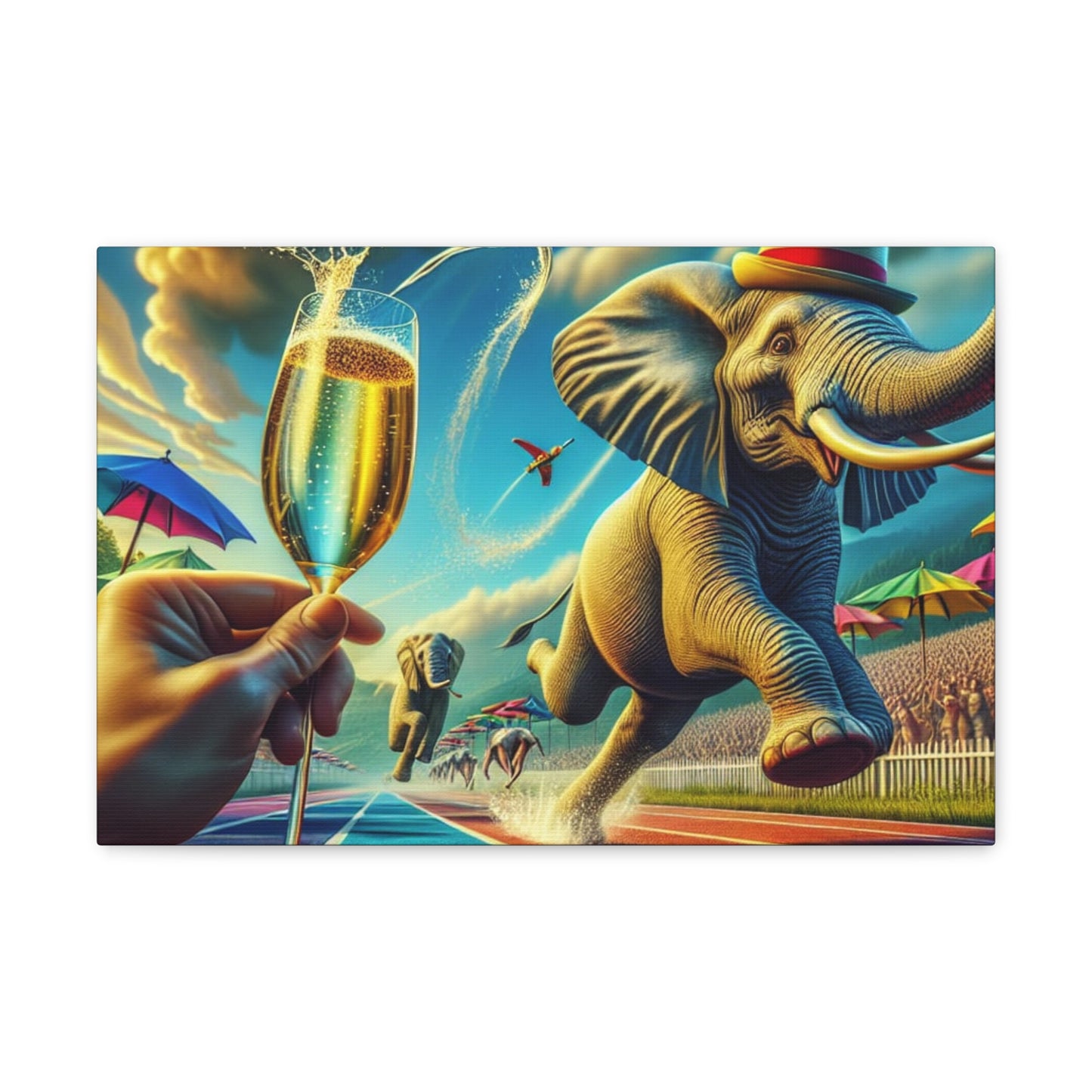 Canvas Gallery Wrap - The Havana Elephant 100 metre dash!