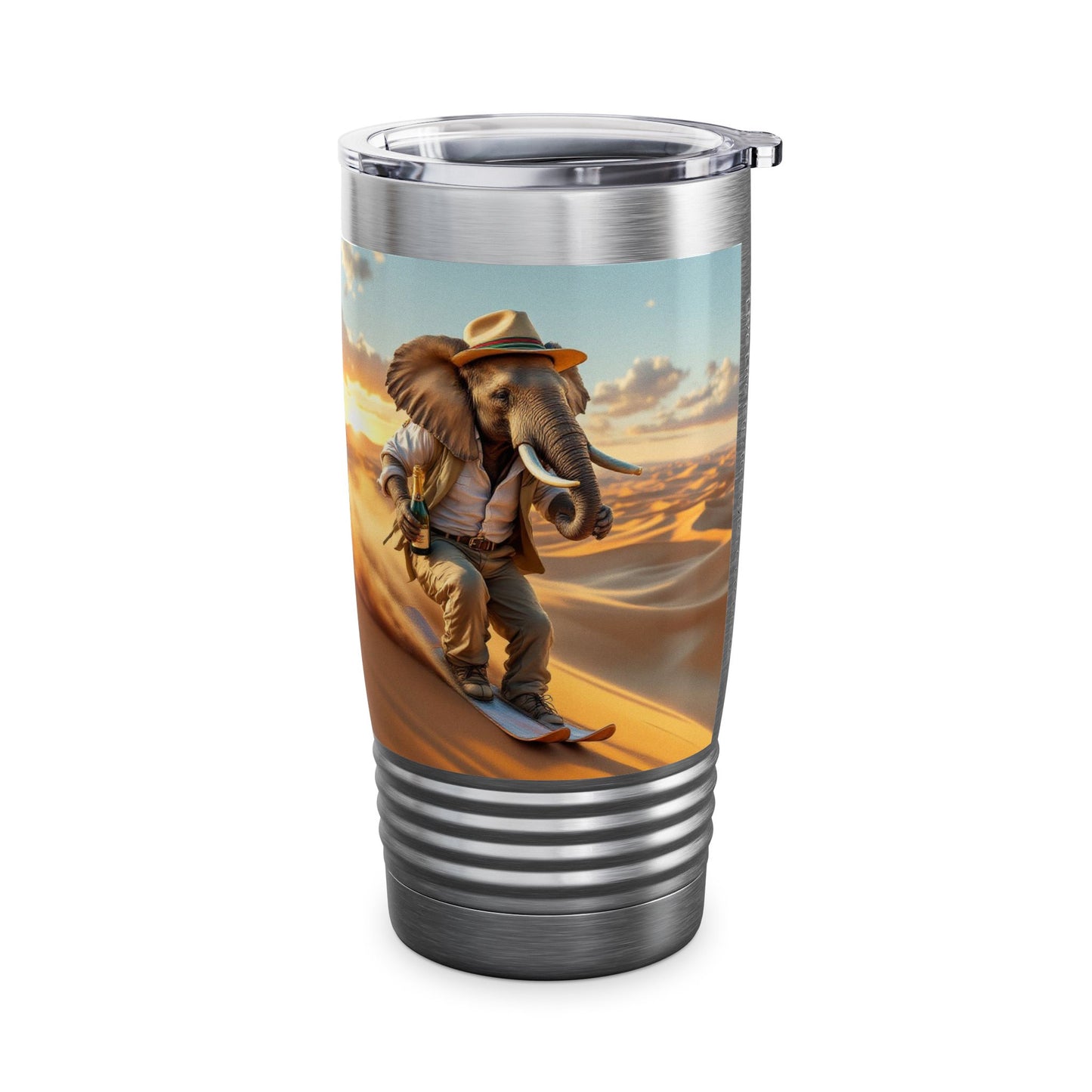 A Ringneck Tumbler, 20oz - Havana Elephant - The Desert Rider & The Ice Skater