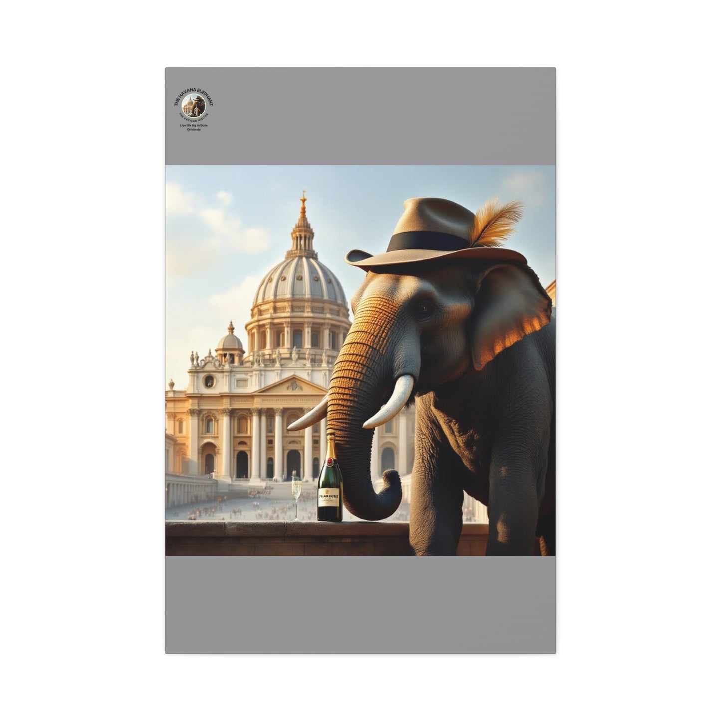 Havana Elephant - Canvas Gallery Wrap -The Vatican Visitor.