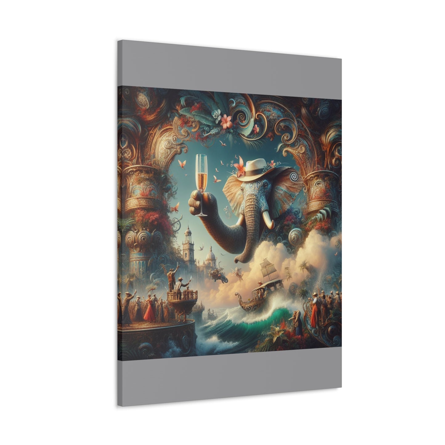 Havana Elephant  - Canvas Gallery Wrap - Havana Elephant - A Fanfare of the Fantastical