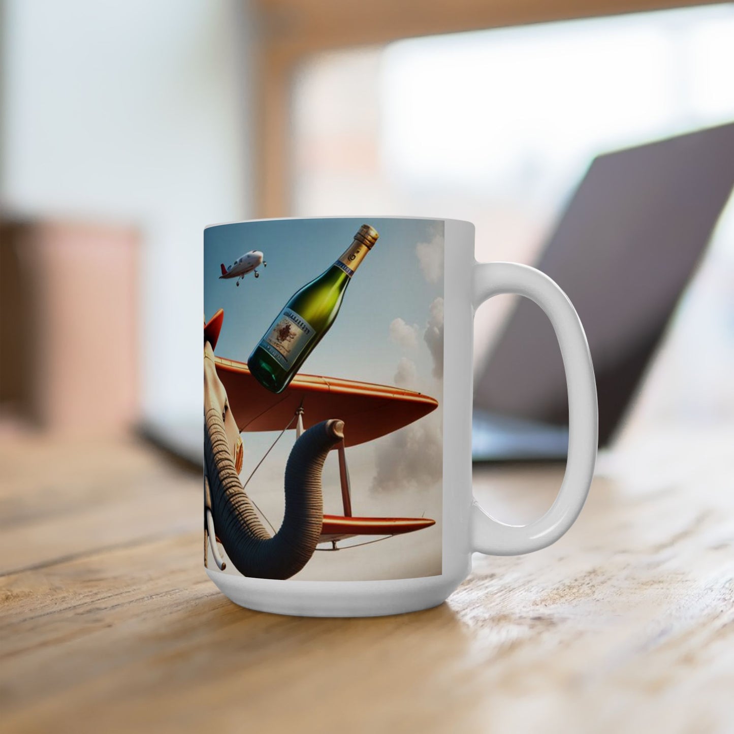 Ceramic Mug 15oz - Flying Havana Elephant