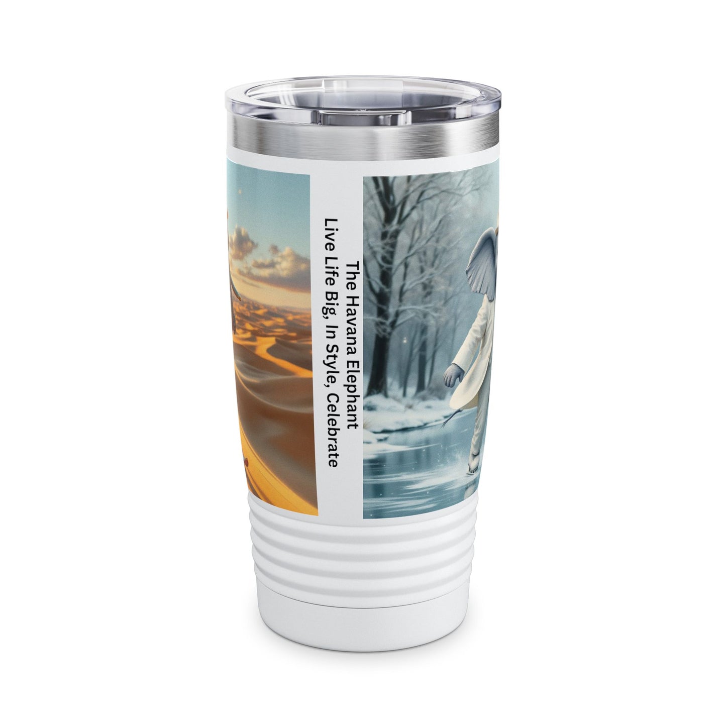 A Ringneck Tumbler, 20oz - Havana Elephant - The Desert Rider & The Ice Skater