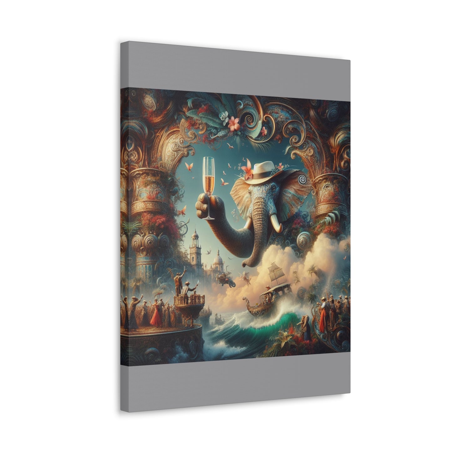 Havana Elephant  - Canvas Gallery Wrap - Havana Elephant - A Fanfare of the Fantastical