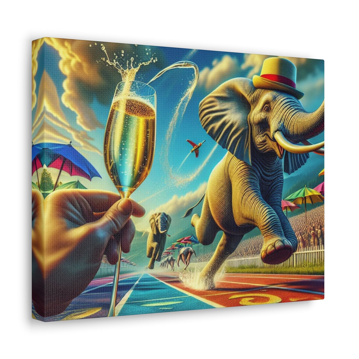 Canvas Gallery Wrap - The Havana Elephant 100 metre dash!