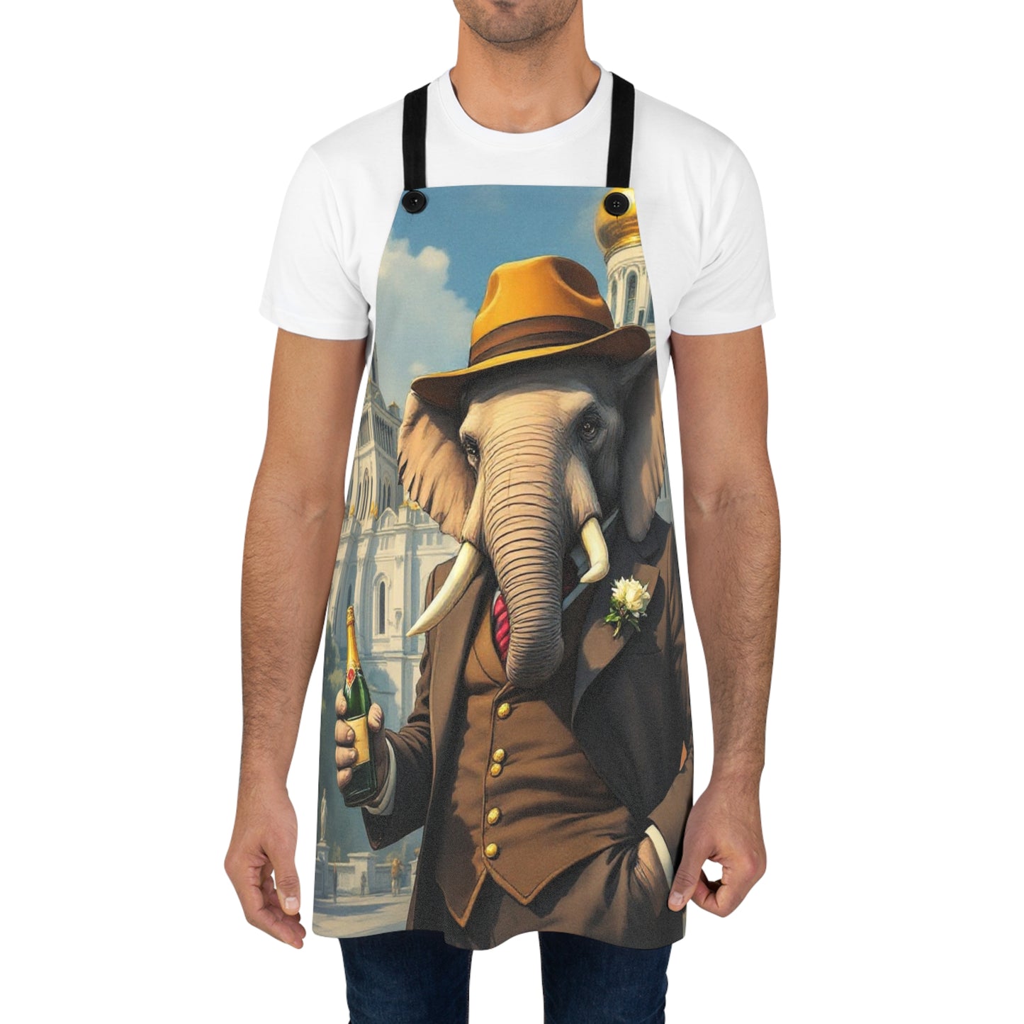 Apron - Havana Elephant themed Apron (AOP) - The Moscow Aristocrat