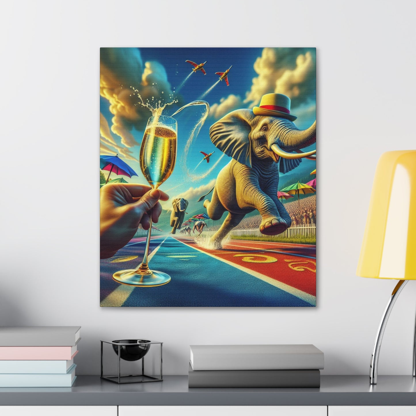 Canvas Gallery Wrap - The Havana Elephant 100 metre dash!