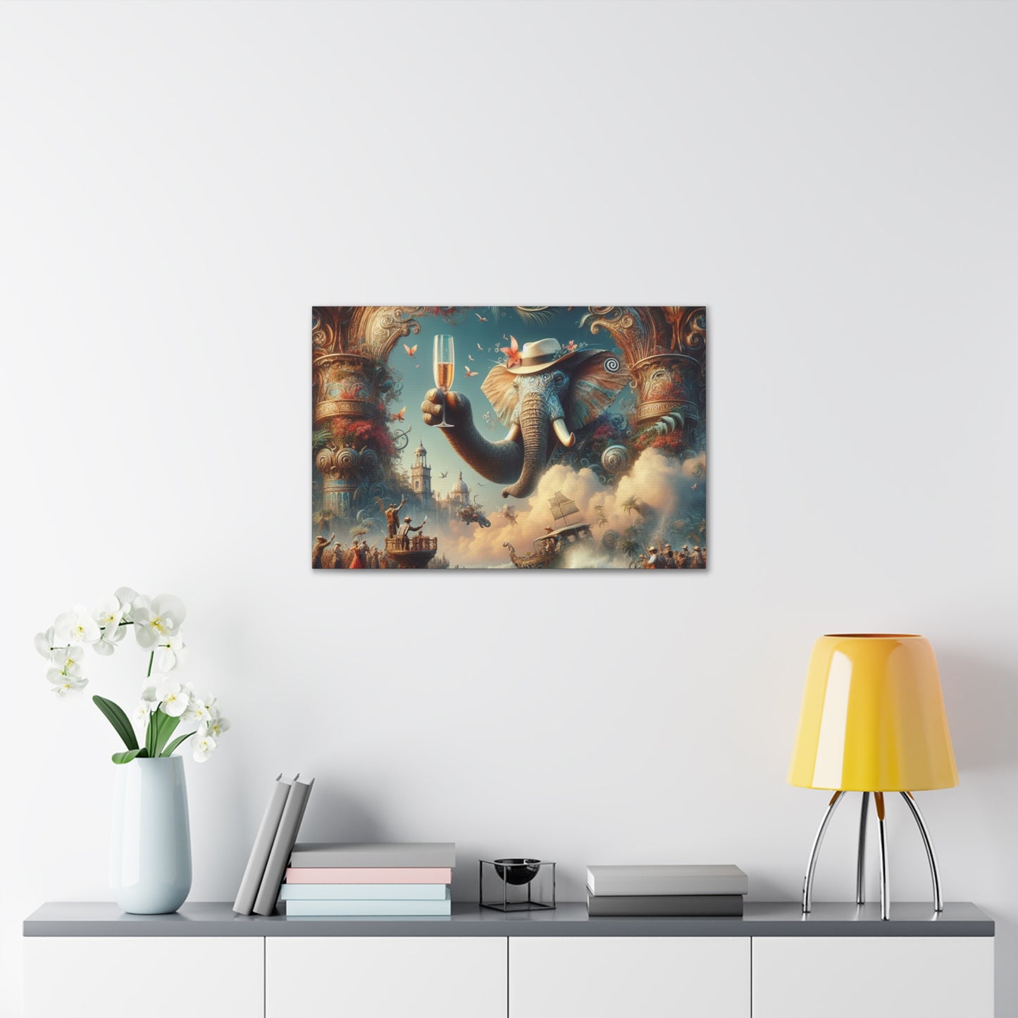 Havana Elephant  - Canvas Gallery Wrap - Havana Elephant - A Fanfare of the Fantastical