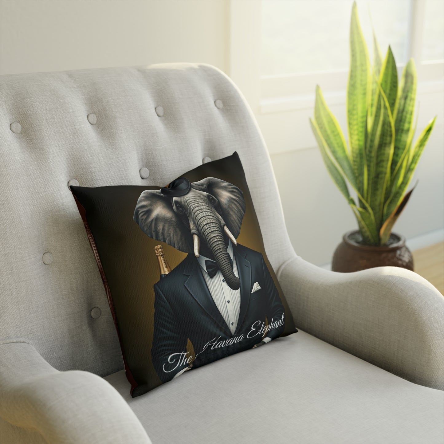Cushion - Havana Elephant - The Gentlemen and The First Class Voyager (Captioned)