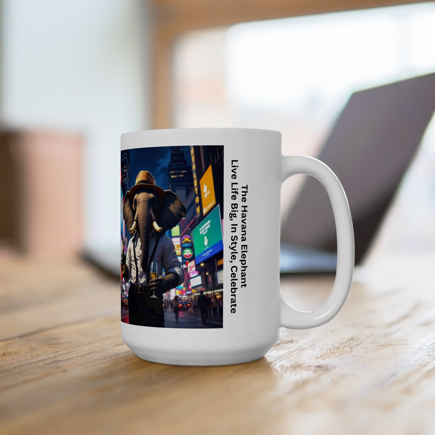 A Ceramic Mug 15oz -Havana Elephant - The Wall Street Titan & The Manhattan Socialite