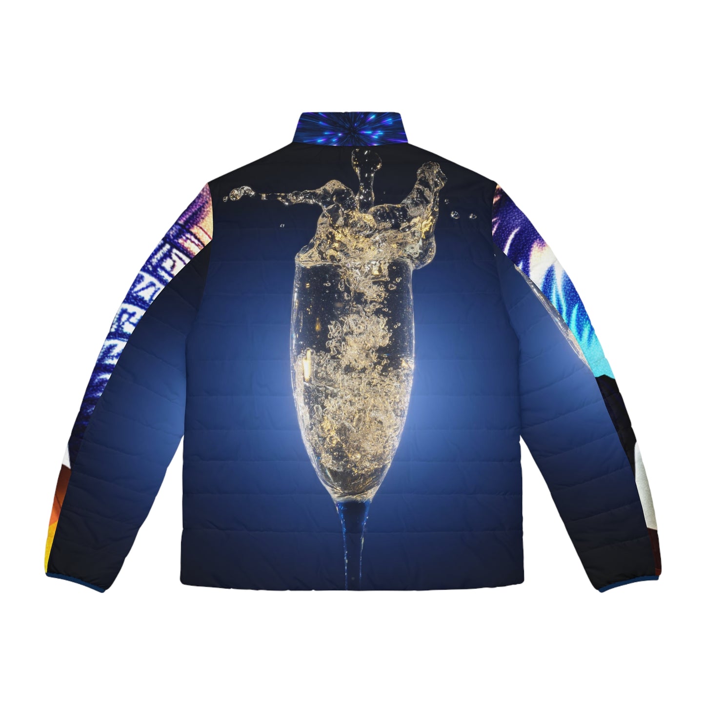 Havana Elephant Men's Puffer Jacket (AOP)