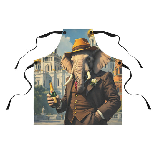 Apron - Havana Elephant themed Apron (AOP) - The Moscow Aristocrat