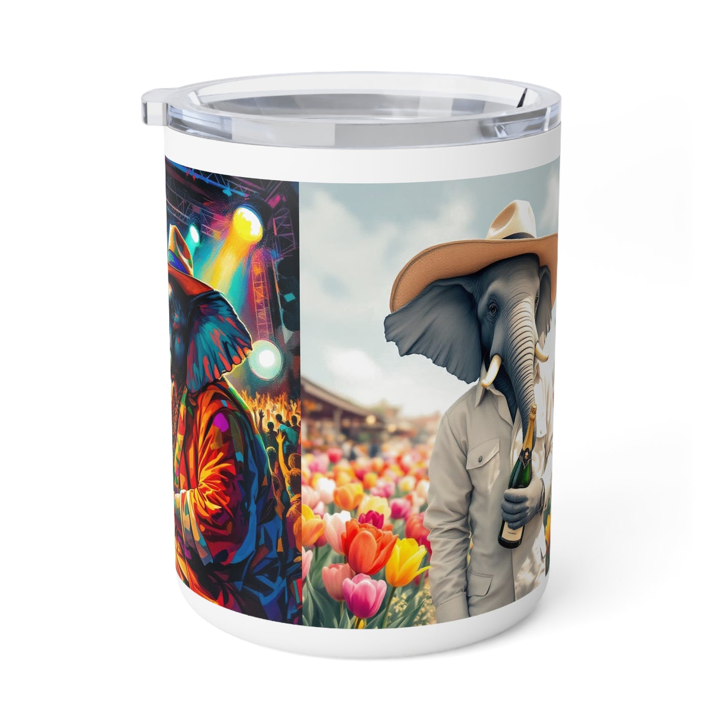 Insulated Coffee Mug, 10oz - Havana Elephant - The Festival Headliner & The Dutch Gardener