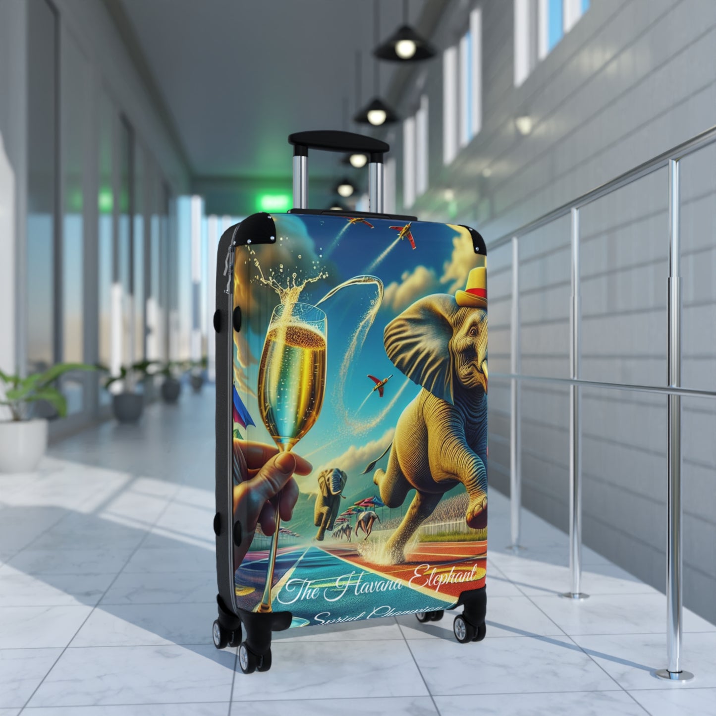 Havana Elephant Suitcase Stylish - The Sprint Champion (Captioned)