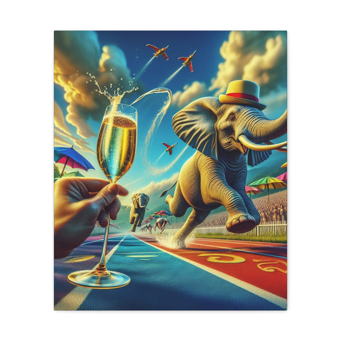 Canvas Gallery Wrap - The Havana Elephant 100 metre dash!