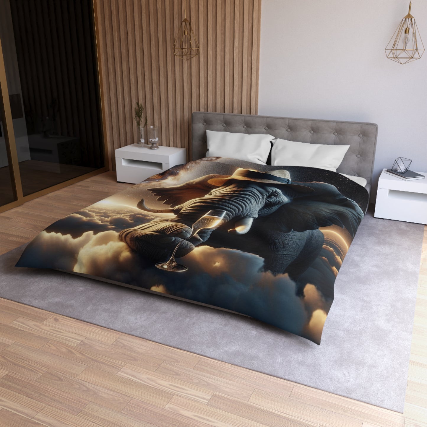 Microfiber Duvet Cover- Havana Elephant on Cloud 9 !