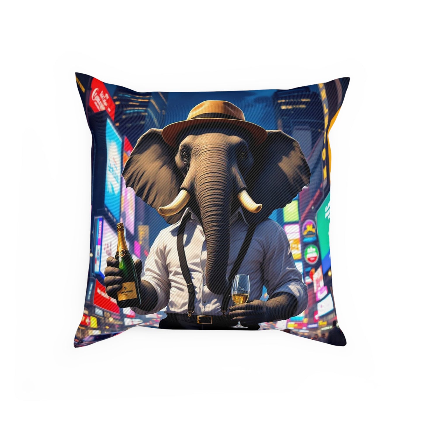 Cushion -Havana Elephant - The wall Street Titan and The Manhattan Socialite