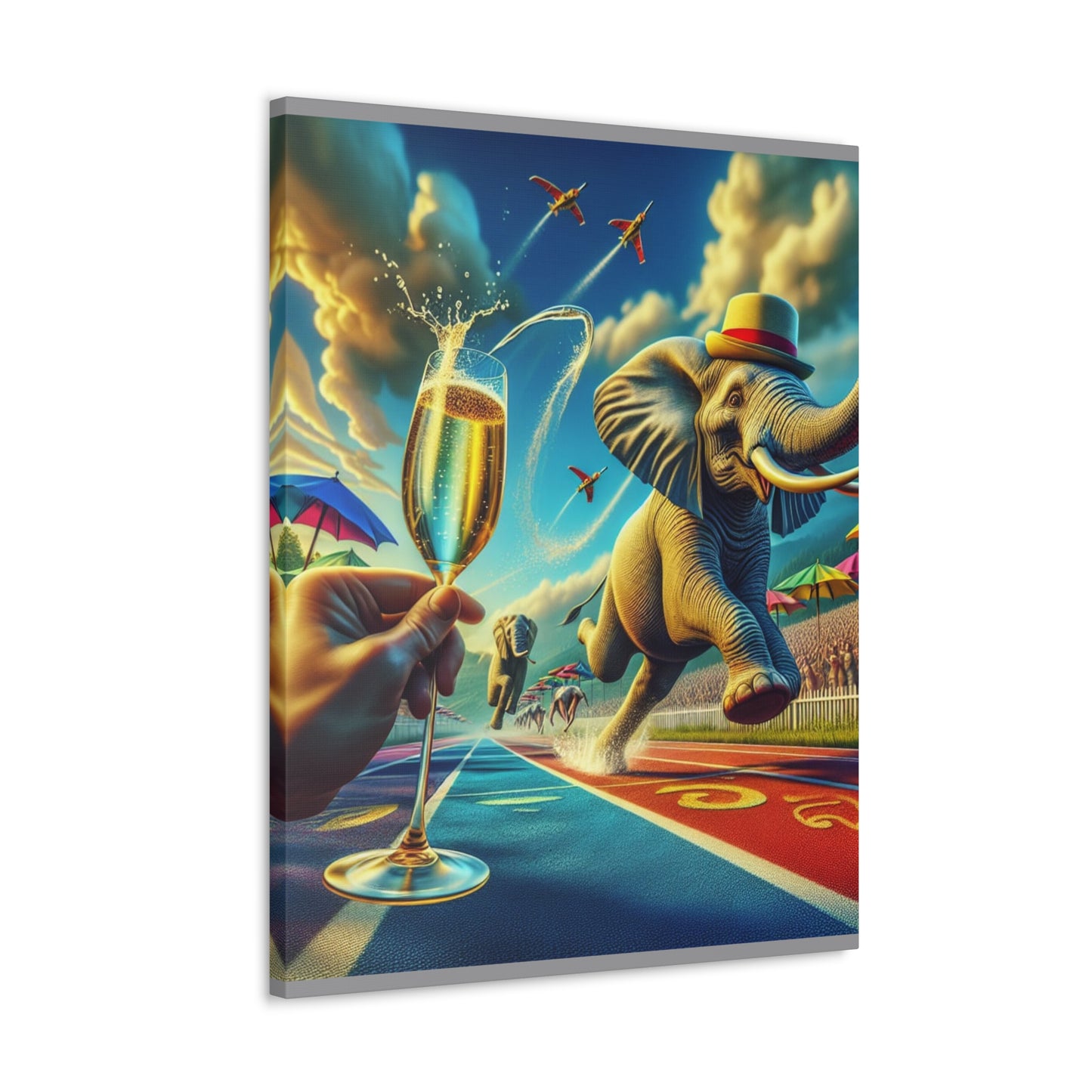 Canvas Gallery Wrap - The Havana Elephant 100 metre dash!