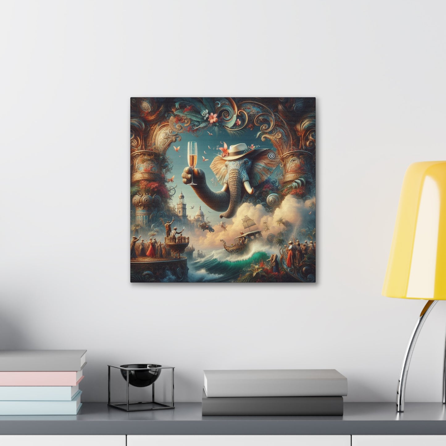 Havana Elephant  - Canvas Gallery Wrap - Havana Elephant - A Fanfare of the Fantastical