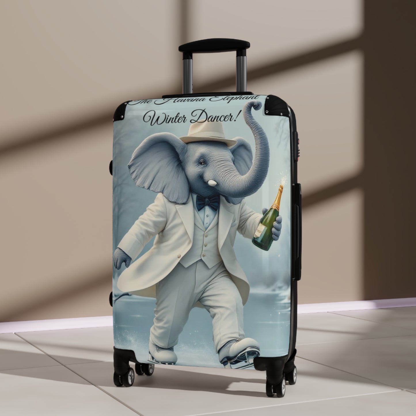 Havana Elephant Suitcase -  The Winter Dancer (Captioned)