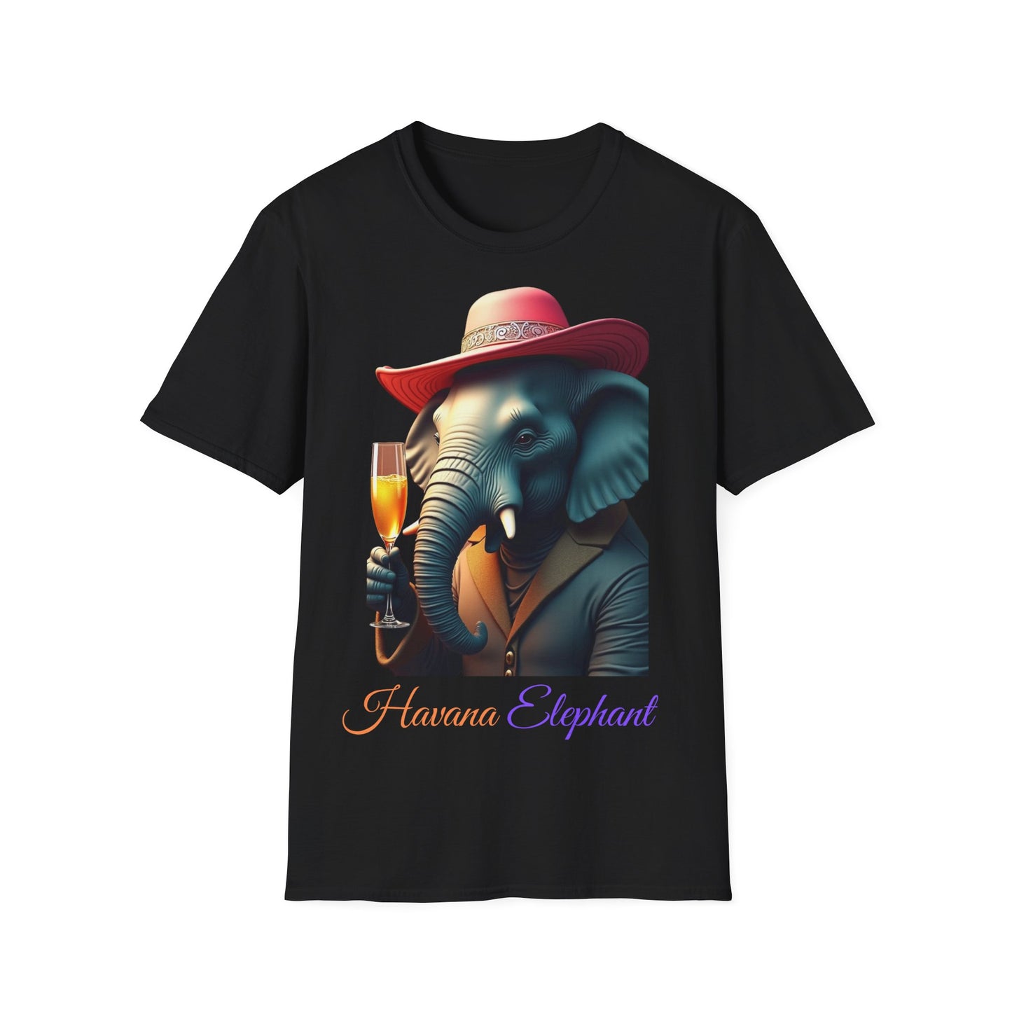 Havana Elephant T-Shirt - The Havana with pink Cuban Hat !
